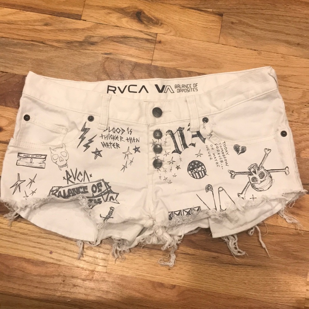 White Edgy Shorts